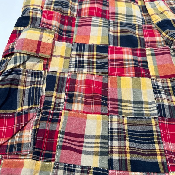 Plug men’s size 44 red patch‎ plaid cargo shorts - Picture 2 of 9